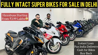 Used Super Bikes Wholesale Market in Delhi  First Time Suzuki Hayabusa in ₹449 Lakh 2016 [upl. by Ajat]