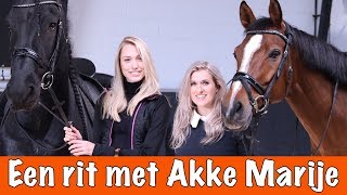 Paardrijden met Akke Marije van HNTM  PaardenpraatTV [upl. by Alledi]