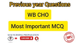 MOST IMPORTANT QUESTIONS FOR CHO EXAM CHO EXAM PREPARATION [upl. by Sandler]