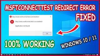 How to Fix Msftconnecttest Redirect Error on Windows 10  Windows 11 PC  Easy Solution  CodeOne LK [upl. by Floria]