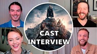 VIKINGS VALHALLA Cast Interview  Leo Suter Frida Gustavsson Sam Corlett David Oakes and more [upl. by Waldner]