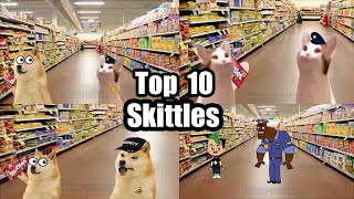 Skittles Meme Pop cat Doge Top Ten Meme Mentom [upl. by Yrffoeg]