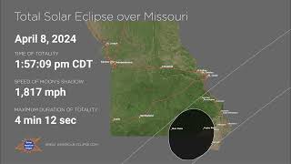 Total Solar Eclipse of April 8 2024 over Missouri [upl. by Enowtna]