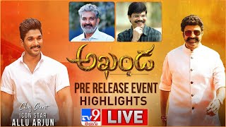 Akhanda Pre Release Event Highlights  Balakrishna Allu Arjun SS Rajamouli Boyapati Srinu  TV9 [upl. by Navak]