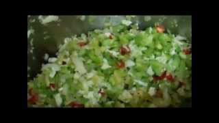 End of Harvest Canning Green Tomatoe Piccalilli Relish [upl. by Anialad605]