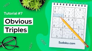 Obvious triples  a Sudoku technique for beginners [upl. by Cleodell714]