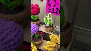 Mini macetas crochet ♥️🧶🪴 los tutoriales estan aquii en el canal 💕 crochet minimacetas [upl. by Dittman163]