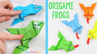 Origami Frogs Tutorial – Origami for Kids [upl. by Pascia513]