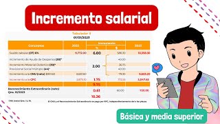 INCREMENTO SALARIAL 2023 CON EJEMPLOS [upl. by Noraj]