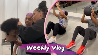 WEEKLY VLOG  TEACHING LEXI HOW TO BRAID  LEXI WORKOUT WITH FRIEND BOY  CHICHAT  YELLE ADAMS [upl. by Adeys]