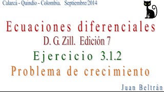 ✅ CRECIMIENTO POBLACIONAL condiciones iniciales y soluciones particulares Calculo Integral [upl. by Sarid]