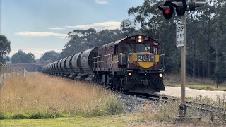 TasRail 2011 TR16 Cement train Cement Works Road Railton [upl. by Yard]