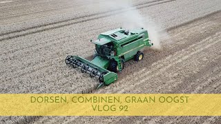 dorsen combinen graan oogst vlog 92 [upl. by Pavlish225]