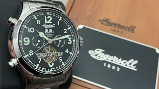 Ingersoll Watch IN1615BBK Bison No 21 Automatic Chronograph Stainless [upl. by Enicar988]