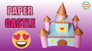 Paper Castle  DIY Castle  How to make Paper Castle  CraftStack [upl. by Euqinwahs]