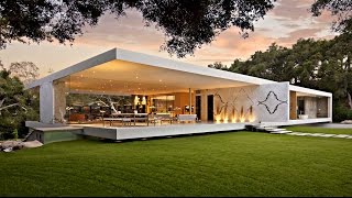 Impressive Modernist GlassWalled Luxury Residence in Montecito CA USA by Steve Hermann [upl. by Aihtenyc378]