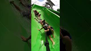 8 people down a water slide at once 😳🫣 [upl. by Skilken197]