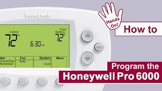 How to program the Honeywell Pro 6000 Thermostat [upl. by Nissa]