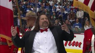 Canadian and American National Anthems  Game 1  Canucks Vs Kings  041510  HD [upl. by Anbul]