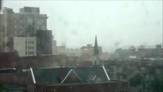 Hear Derecho run through the City of Clarksburg West Virginina Raw Video [upl. by Burroughs675]