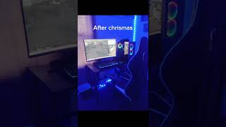 My friends setup before and after Christmas pc gaming setup pcs gamingsetup [upl. by Yrtua]