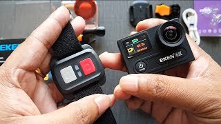 EKEN H8R Review Unboxing Dual Display 4K Waterproof Action Camera amp Free Accessories in Bangladesh [upl. by Anilek588]