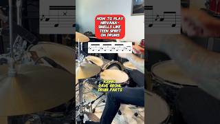 How to play quotSmells Like Teen Spiritquot on Drums Fast amp Slow drums [upl. by Yorick349]