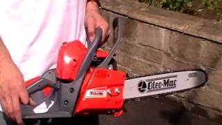 Oleo Mac Petrol Chain Saw Assembly amp Demonstration [upl. by Allebara]