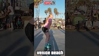 MARY MARY SHACKLES at Venice Beach roller disco Plaza livegrind rollerskating [upl. by Anrapa]