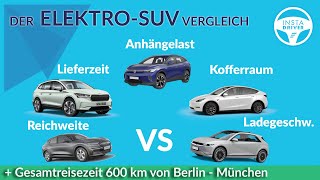 Der grosse ESUV Vergleich  IONIQ 5 VW ID4 ENYAQ iV MACHE und MODEL Y [upl. by Hulton]