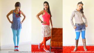 How to style tightsLeggings amp We Love Colors Tights Review SuperPrincessjo [upl. by Ylrak]