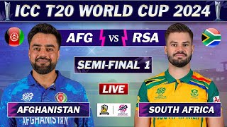 AFGHANISTAN vs SOUTH AFRICA SEMI FINAL 1 LIVE SCORES  AFG vs SA LIVE  ICC T20 World Cup 2024 [upl. by Locin]