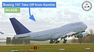 Boeing 747 Take Off from Kemble Cotswold Airport 9HAZB [upl. by Yuk]