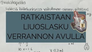 Haetko sairaanhoitajaksi 👩‍⚕️ Tällainen on tyypillinen lääkelasku liuoslasku  Matikkapirkko [upl. by Apple]