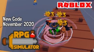 Roblox RPG Simulator New Code November 2020 [upl. by Darej]