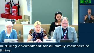 UNFPA Statement on the Role of the Family in supporting human rights of its members HRC57 [upl. by Ycnaf10]