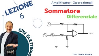 Amplificatore Operazionale Configurazione Sommatore e Differenziale  Esempio Pratico con Falstad [upl. by Nylknarf]