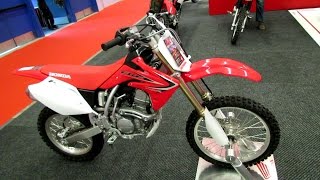 2014 Honda CRF 150R Walkaround  2014 Montreal Motorcycle Show [upl. by Animlehliw775]