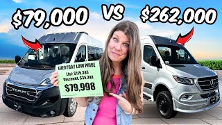 Cheapest Van vs Most Expensive Van in 2024 Class B Camper Vans [upl. by Erich]