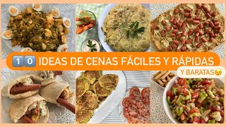 10 IDEAS de CENAS Fáciles Rápidas y BARATAS🛒 [upl. by Berner]