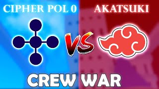 Cipher Pol 0 vs Akatsuki  Blox Fruits Crew War [upl. by Adnot]