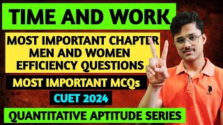 Part  2TIME AND WORK QUANTITATIVE APTITUDE CUET 2024  QUANTS FOR GENERAL TEST FOR JAMIA ENTRANCE [upl. by Bar]