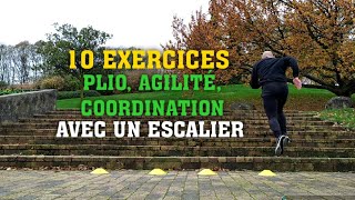 10 exercices pliométrie agilité coordination avec un escalier 🔥🔥🔥🔥🔥 [upl. by Bikales236]