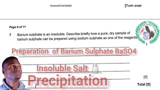 How Barium SulphateBaSO4 is prepared  Precipitation of Insoluble salts  Chemistry [upl. by Colt]