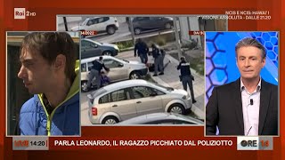 Foggia parla il giovane preso a calci in faccia da un poliziotto  Ore 14 del 08042022 [upl. by Ayokal196]