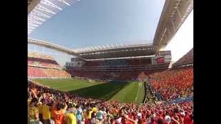 Himno de Chile a capella Holanda VS Chile Marea Roja Mundial Brasil 2014 [upl. by Whetstone]