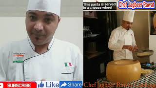 Parmesan wheel pasta live cooking [upl. by Bunnie]