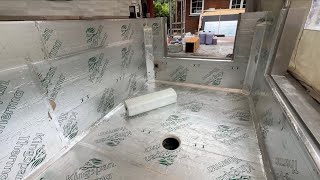 FIBREGLASSING A 3300 GALLON DREAM KOI POND BUILD part1 [upl. by Romeyn]