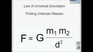 Universal Gravitation Calculating Masses [upl. by Ellivnarg319]