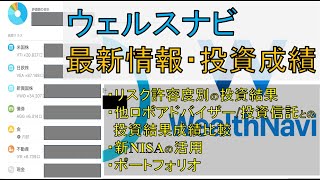 ウェルスナビと他ロボアド、投資信託、リスク許容度別の成績比較、新NISAについて解説します【Wealthnavi】【新NISA】 [upl. by Corin]